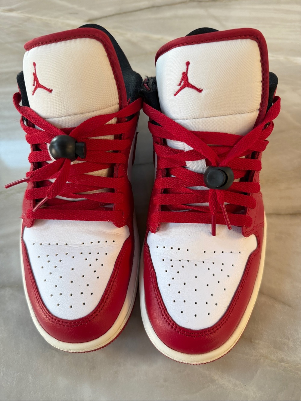 Nike Air Jordan 1 Low Retro Shoes White Black Gym Red DC0774-160 WOMEN SIZE 11 - Picture 2 of 8